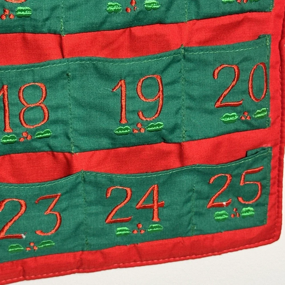 Vtg Countdown to Christmas Plush‎ Advent Calendar MFA Boston MISSING 1 Piece